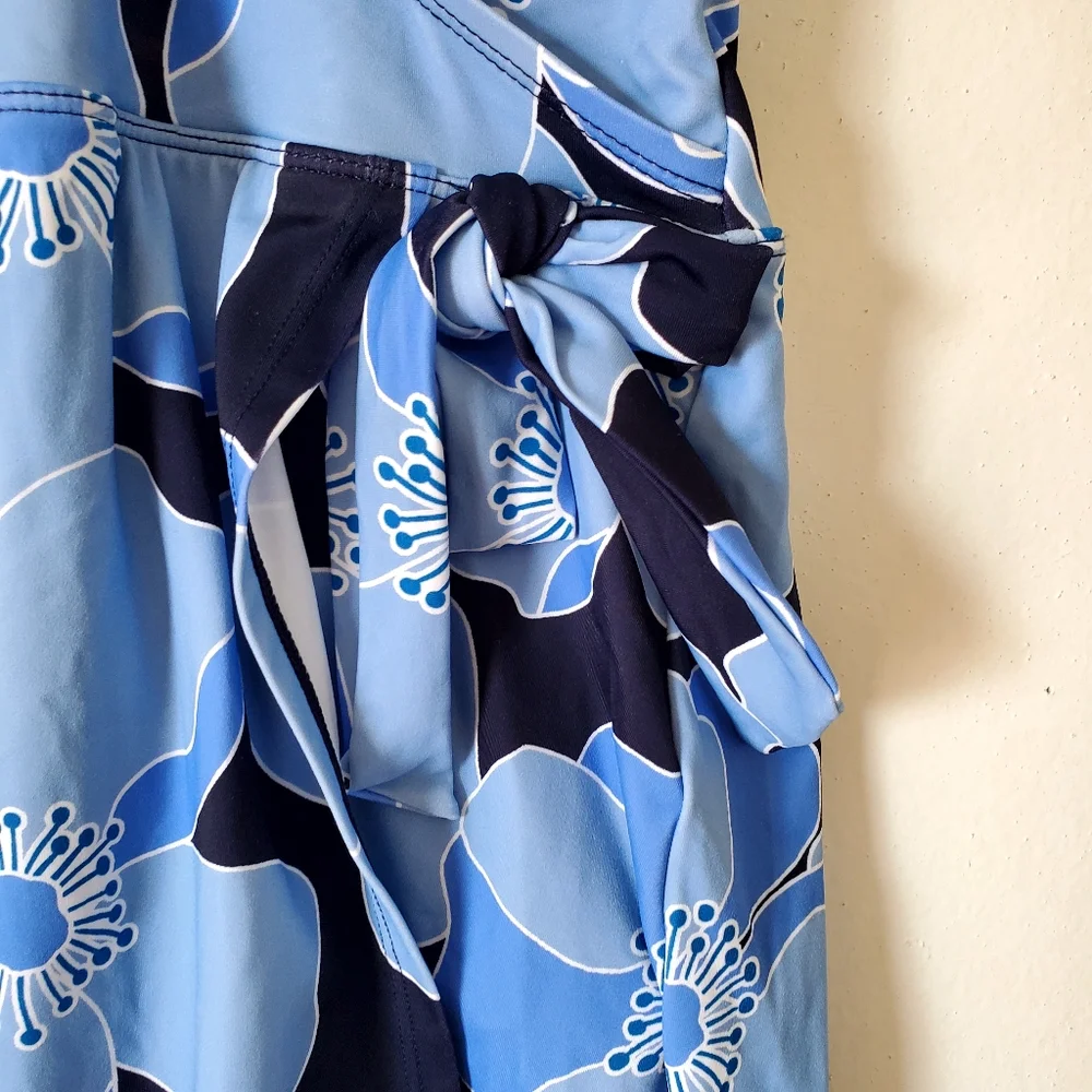 New Women's Draper James RSVP‎ Blue One Piece Floral Size Medium NWT